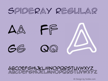 SpideRaY Version 1.002 Font Sample