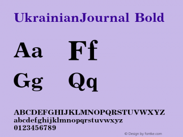 UkrainianJournal Bold 001.000图片样张