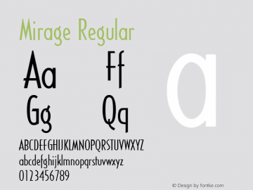 Mirage Brendel            :07.07.1995 Font Sample