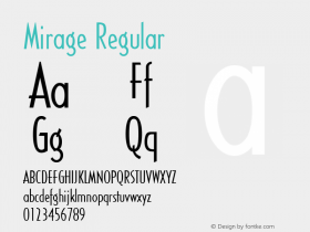 Mirage Brendel            :07.07.1995 Font Sample