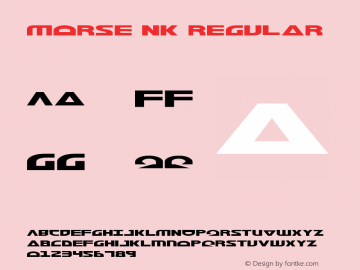 Morse NK Regular 2 Font Sample
