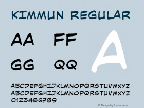 Kimmun Version 1.00 November 18, 2013, initial release Font Sample