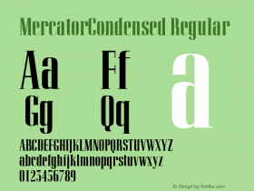 MercatorCondensed Brendel            :10.12.1994 Font Sample