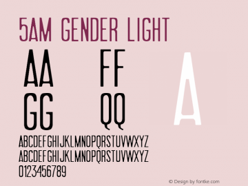 5AM Gender Light Version 1.000 2003 initial release图片样张