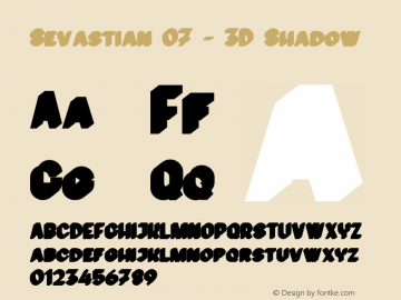 Sevastian 07 - 3D Shadow Version 1.002 Font Sample