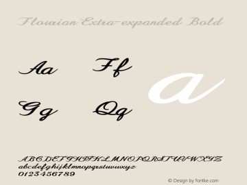 Flourian-ExtraexpandedBold Version 1.000 Font Sample
