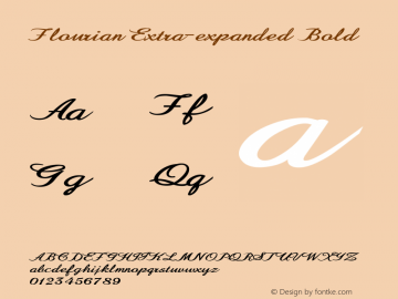 Flourian-ExtraexpandedBold Version 1.000 Font Sample