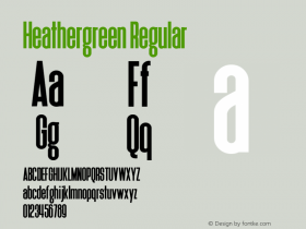 Heathergreen Version 1.00 July 19, 2016, initial release Font Sample