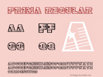 Prima Regular 1997; 1.0, initial release图片样张