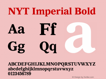 NYTImperial-Bold Version 1.002图片样张