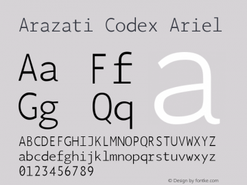 Arazati-Codex-Ariel Version 1.000图片样张