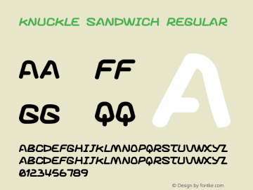 Knuckle sandwich Regular 2 Font Sample