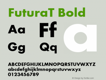 FuturaT Bold Macromedia Fontographer 4.1.4 21/8/02 Font Sample