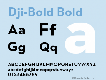 Dji-Bold Font,Dji-Bold Bold Font,Dji-Bold-Bold Version 1.00 April 8, 2013, initial release Font-TTF Font/Uncategorized Font