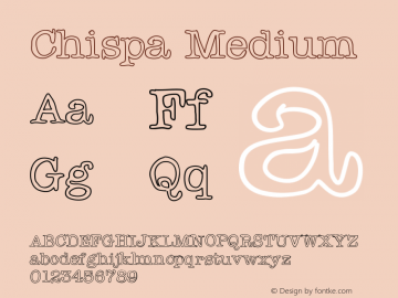Chispa Version 001.000 Font Sample