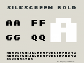 Silkscreen Bold Macromedia Fontographer 4.1.5 8/21/99 Font Sample