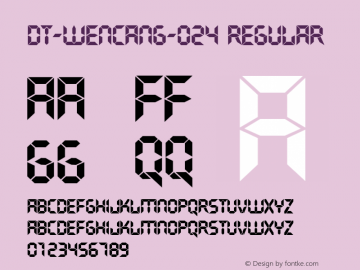 dt-wencang-024 Version 1.00 September 25, 1992, initial release Font Sample