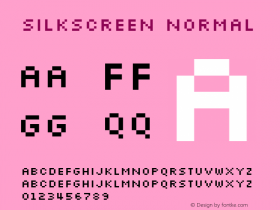 Silkscreen Normal 1.0 Sat Aug 21 15:44:28 1999 Font Sample