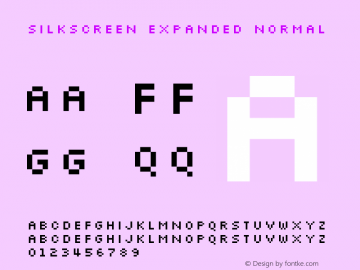 Silkscreen Expanded Normal 1.0 Sat Aug 21 15:42:41 1999图片样张