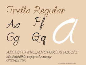 Trella Version 1.000 Font Sample