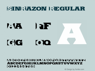 SinRazon Version 1.400 Font Sample