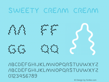 Sweety Cream Version 1.0 Font Sample