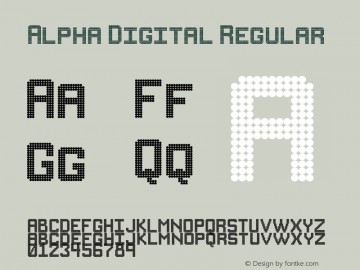 Alpha Digital Regular Version 1.0图片样张