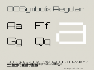 00Symbolix 1.00 Font Sample