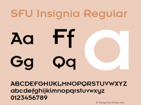 SFU Insignia Macromedia Fontographer 4.1.5 10/5/05 Font Sample