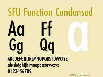 SFU Function  Condensed Macromedia Fontographer 4.1.5 9/27/06图片样张