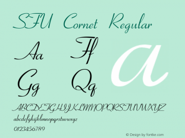 SFU Cornet Macromedia Fontographer 4.1.5 9/27/06图片样张