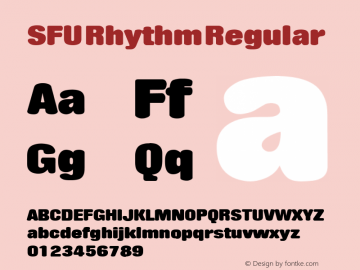 SFU Rhythm Macromedia Fontographer 4.1.5 9/12/06图片样张
