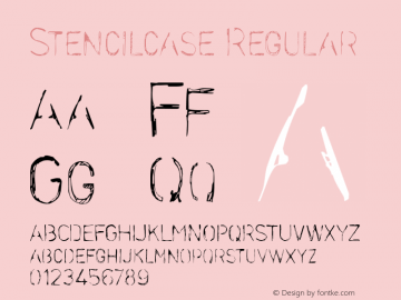 Stencilcase Regular Macromedia Fontographer 4.1 8/28/97图片样张