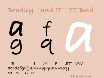 Bradley Hand ITC TT Bold 3.4.2图片样张