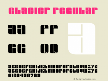 Glacier Version 1.0 Font Sample