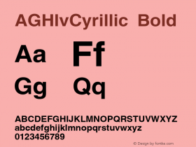 AGHlvCyrillic Bold 1.000 Font Sample