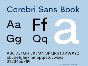 Cerebri Sans Book 1 Font Sample