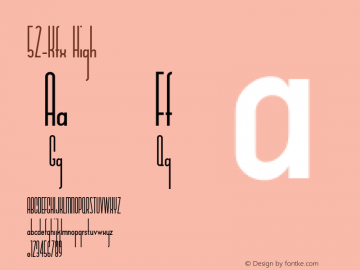 52-Kfx-High Version 1.000 Font Sample