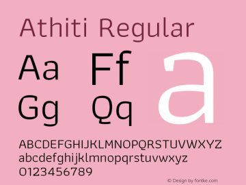 Athiti-Regular Version 1.032 Font Sample