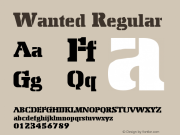 Wanted Brendel            :10.12.1994 Font Sample