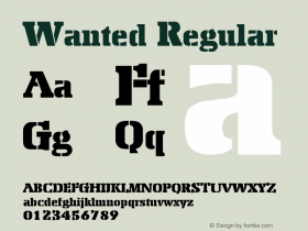 Wanted Brendel            :10.12.1994 Font Sample