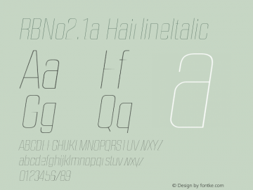 RBNo2.1a-HairlineItalic 1.000图片样张