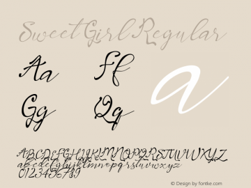 Sweet Girl  Font Sample