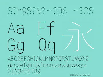 S?h9S?N?~?OS 1.0 Font Sample