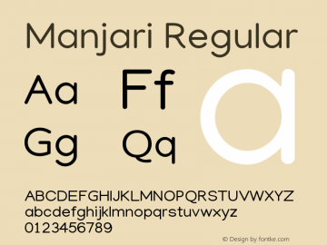 Manjari Regular 0.1.0+20170417图片样张