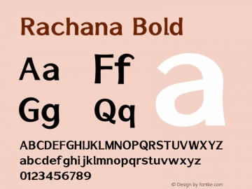 Rachana Bold 7.0.0+20170419 Font Sample