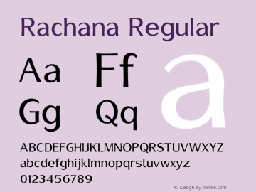 Rachana Regular 7.0.0+20170419 Font Sample