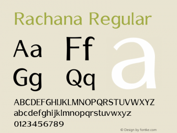 Rachana Regular 7.0.0+20170419 Font Sample