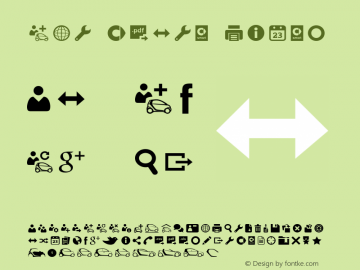 FOR smart Picto Version 1.1 Font Sample