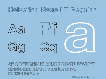 Helvetica LT 75 Bold Outline 006.000 Font Sample